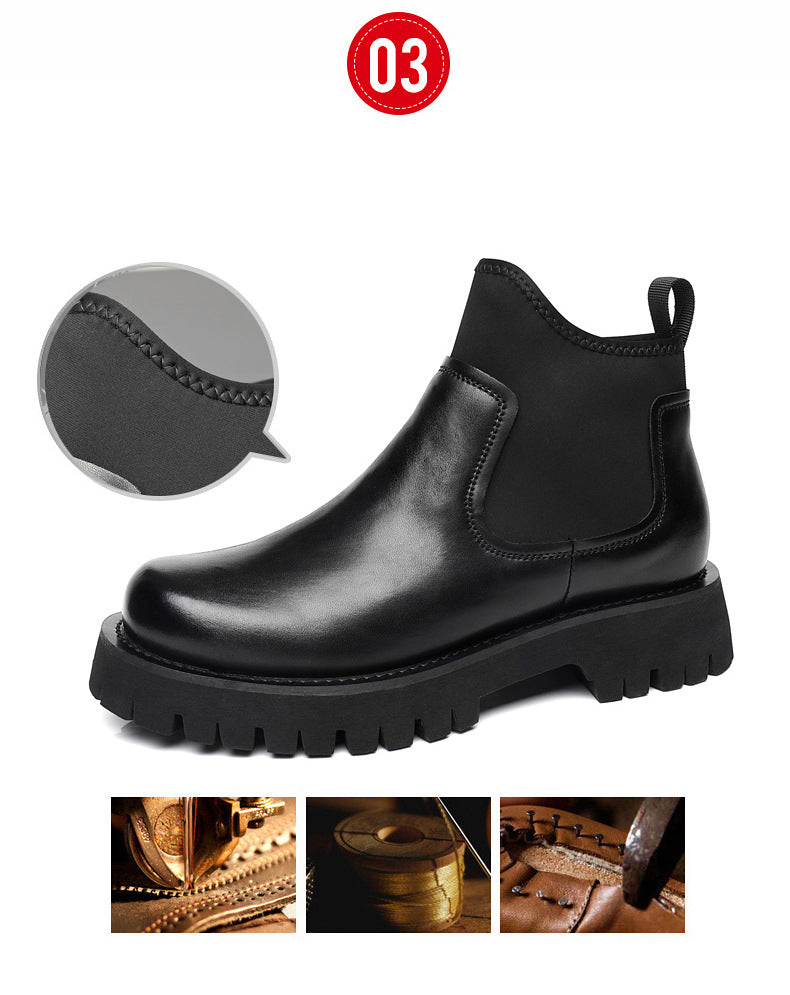 Men With Fashionable Personality And Elevated Martin Boots