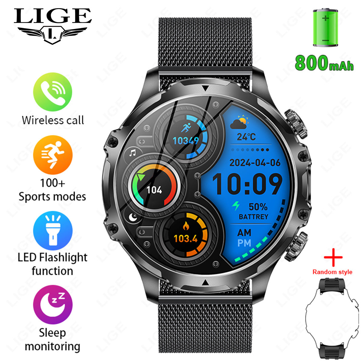 AK75 Smart Watch With Bluetooth Calling
