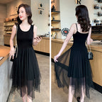 Midi Dress Inner Wear Base Irregular Mesh Skirt