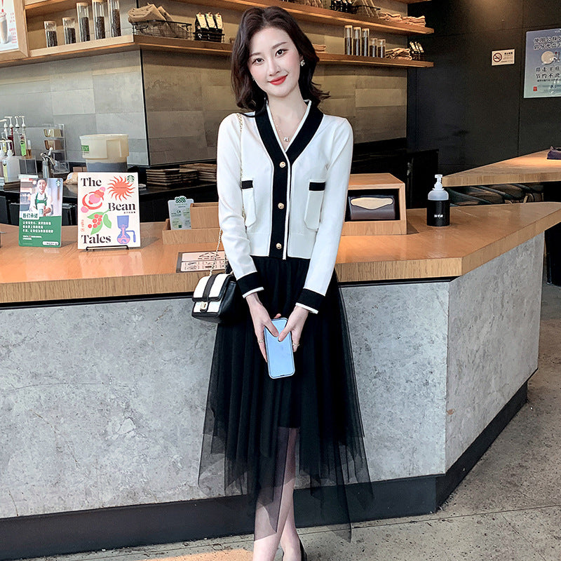 Midi Dress Inner Wear Base Irregular Mesh Skirt