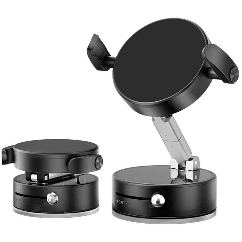 Upgraded Wireless Magnetic 360 Degree Rotating Adjustable Folding Car Phone Holder Strong Suction Power Is Suitable For Magsafe And All Smartphones