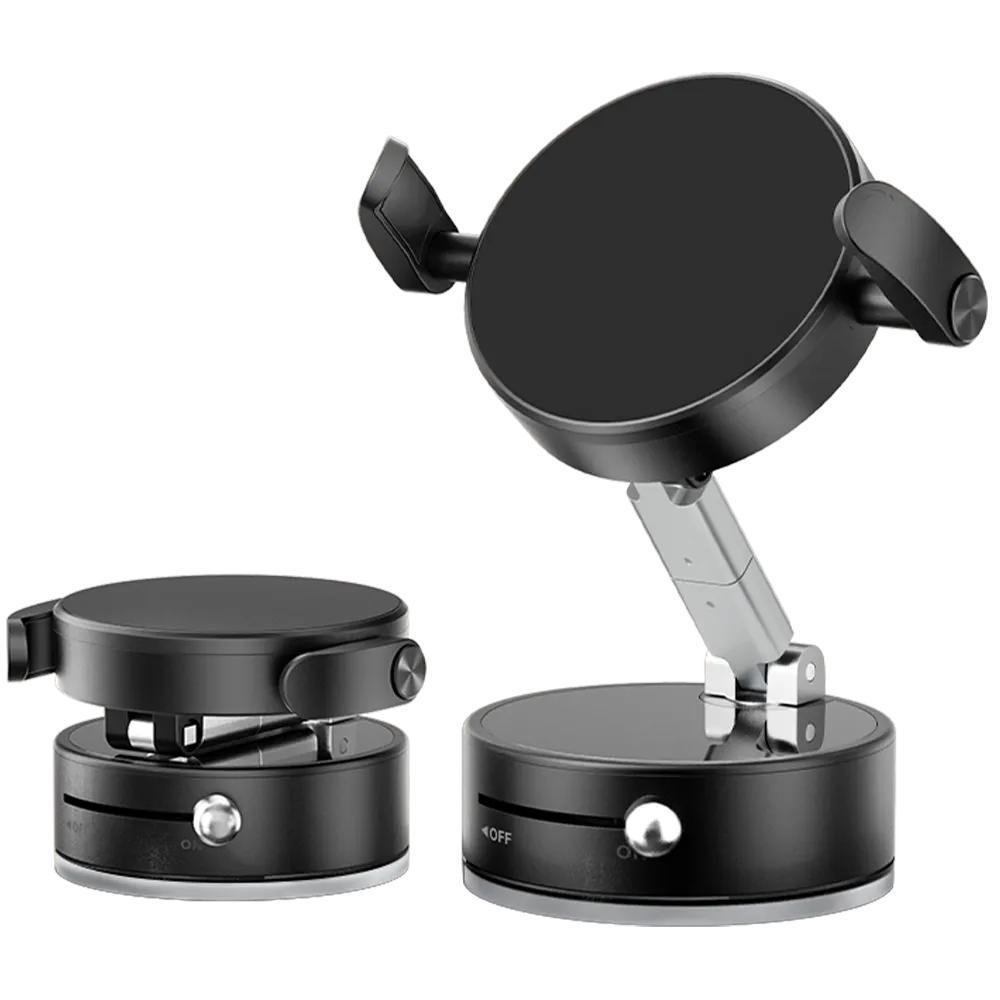 Upgraded Wireless Magnetic 360 Degree Rotating Adjustable Folding Car Phone Holder Strong Suction Power Is Suitable For Magsafe And All Smartphones