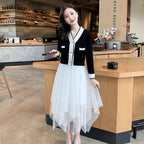 Midi Dress Inner Wear Base Irregular Mesh Skirt