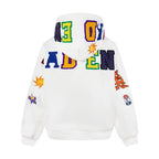 American-style Vintage Colorful Letter Hoodie