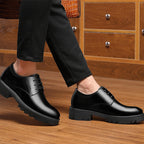 Winter Plus Velvet Men's Business Leather Shoes With Thick Soles
