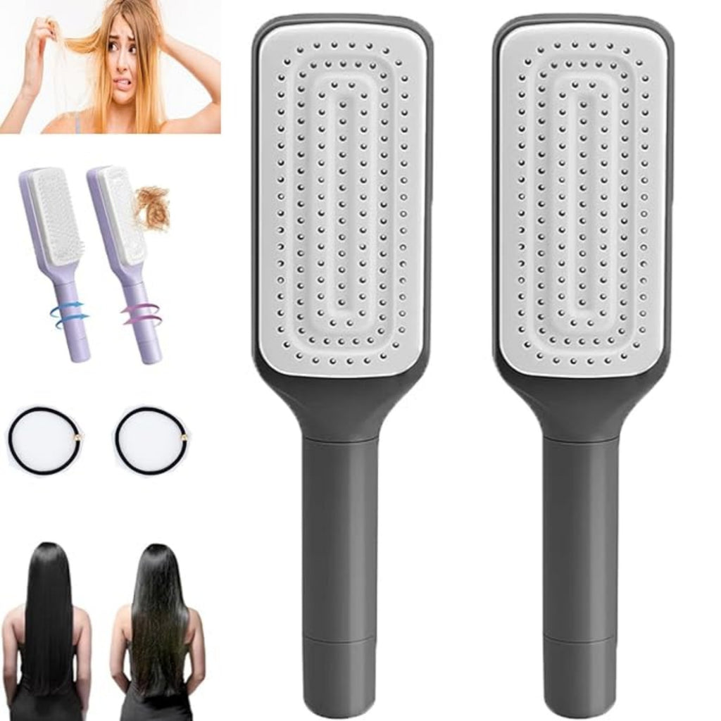 Rotating Comb Male And Female Combs Best-selling Retractable And Rotating Comb One-button Hair Removal, Anti-tangle, Anti-static, A Versatile And Portable Comb For Home Use.