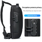 Waterproof USB Anti-theft Bag ftMen Oxford Crossbody Shoulder Bag Sling Multifunction Short Travel Messenger Chest Pack