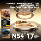 Upgraded Wireless Magnetic 360 Degree Rotating Adjustable Folding Car Phone Holder Strong Suction Power Is Suitable For Magsafe And All Smartphones
