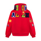 American-style Vintage Colorful Letter Hoodie