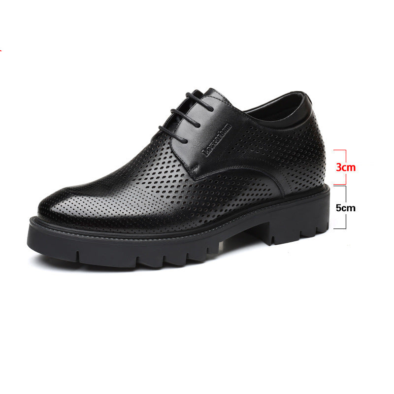 Winter Plus Velvet Men's Business Leather Shoes With Thick Soles