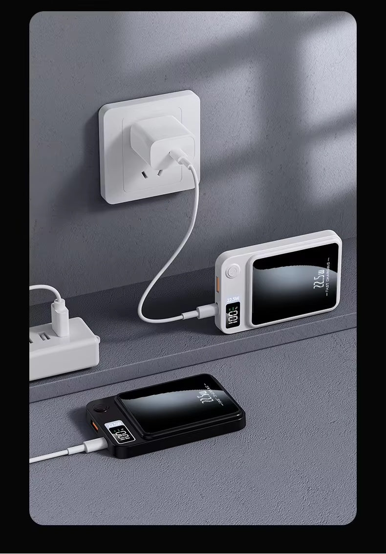 30000 MAh Magnetische Kabellose Powerbank, Superschnelles Aufladen, Tragbare Externe Akku-Powerbank Fr