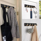Wall Mounted 5 Hooks Coat Hooks Drying Rack Foldable Towel Rail Clothes Hanger